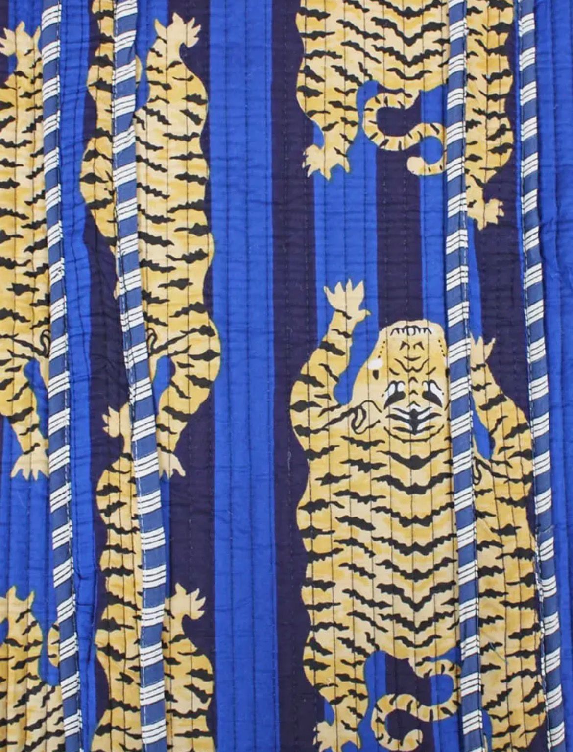 Quilted Cotton Tote Bag- Tiger Print