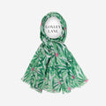 LIGHTWEIGHT SCARF DAISY PRINT GREEN