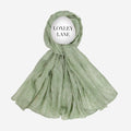 LIGHTWEIGHT SCARF METALLIC STRIPES GREEN