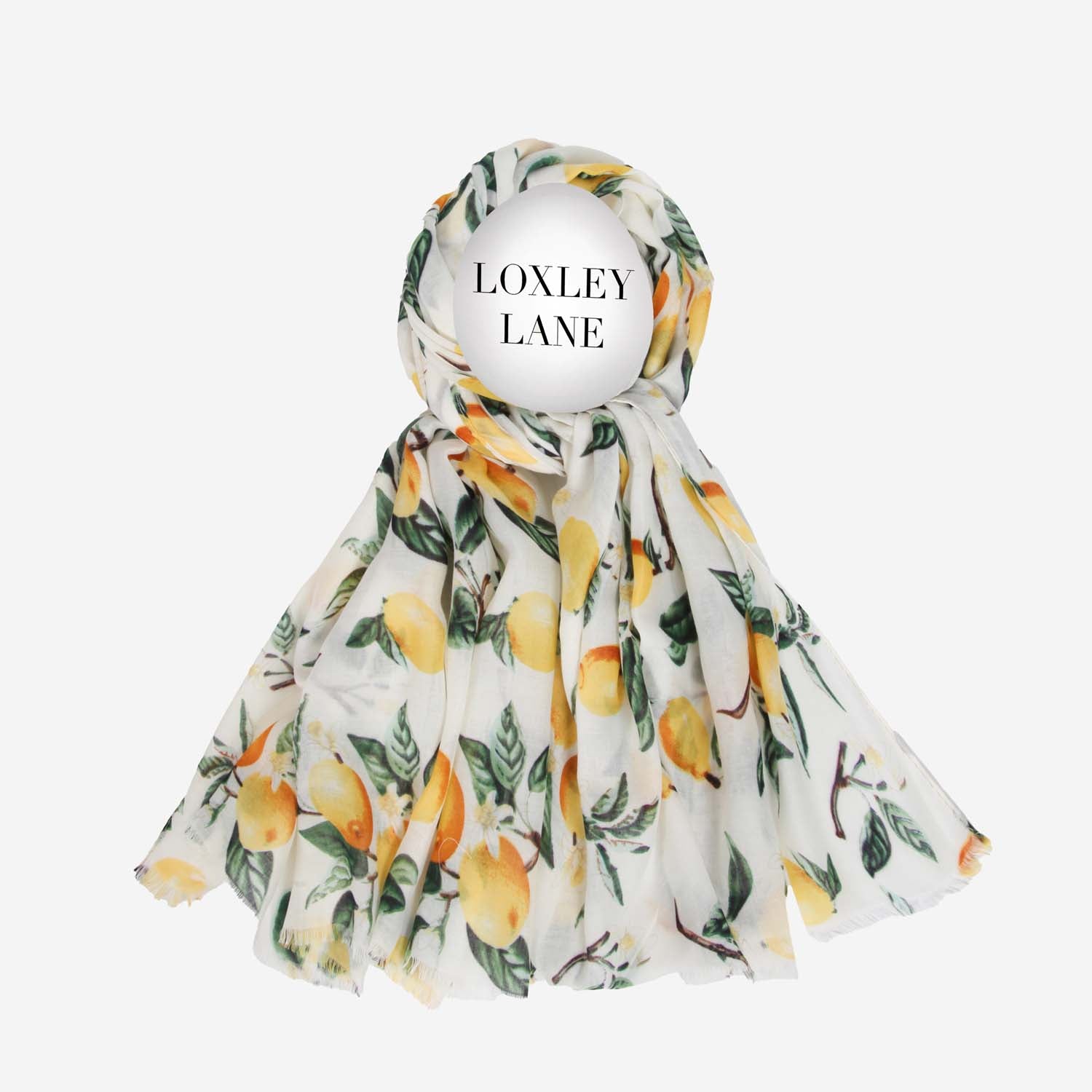 LIGHTWEIGHT SCARF MEDITERRANEAN LEMONS
