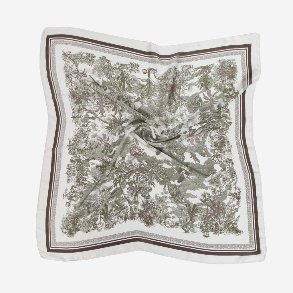 SATIN NECKTIE MUTED JUNGLE GREEN