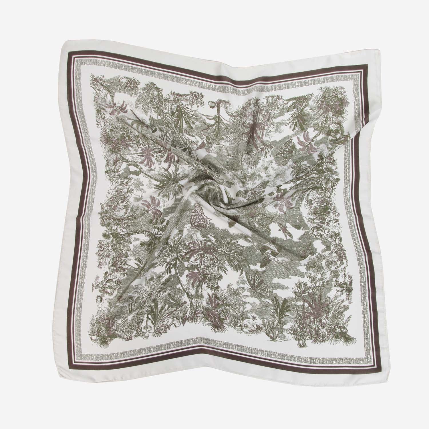 SATIN NECKTIE MUTED JUNGLE GREEN