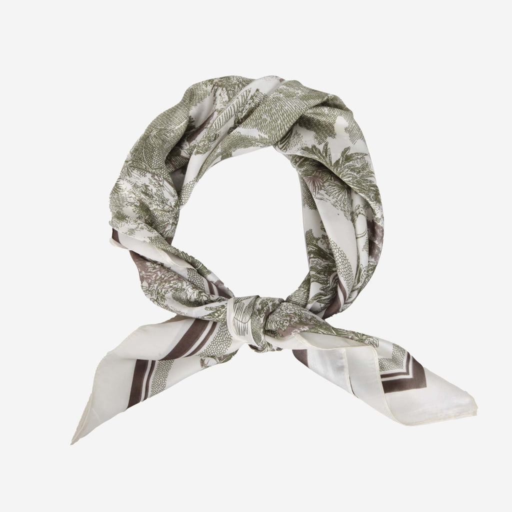 SATIN NECKTIE MUTED JUNGLE GREEN