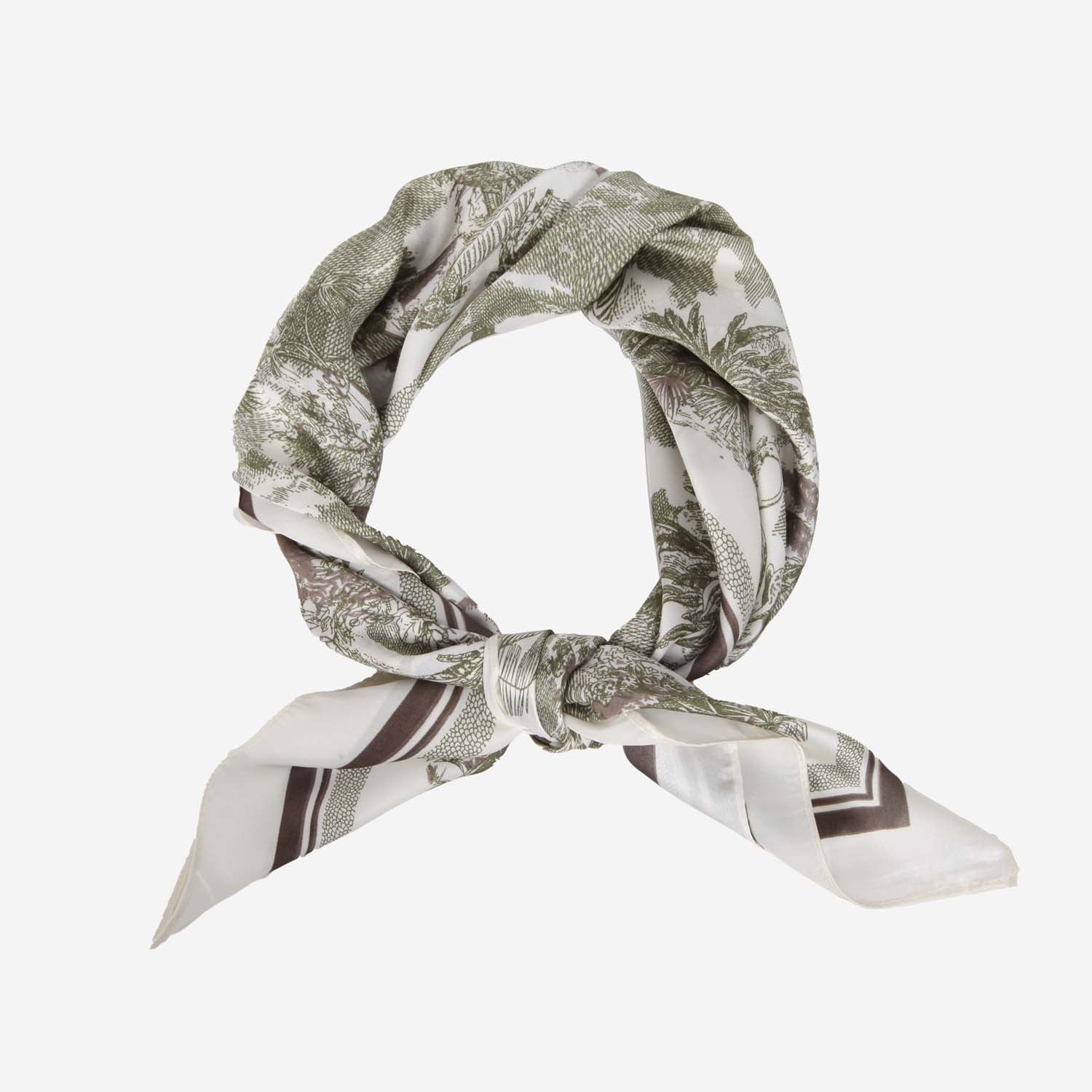 SATIN NECKTIE MUTED JUNGLE GREEN