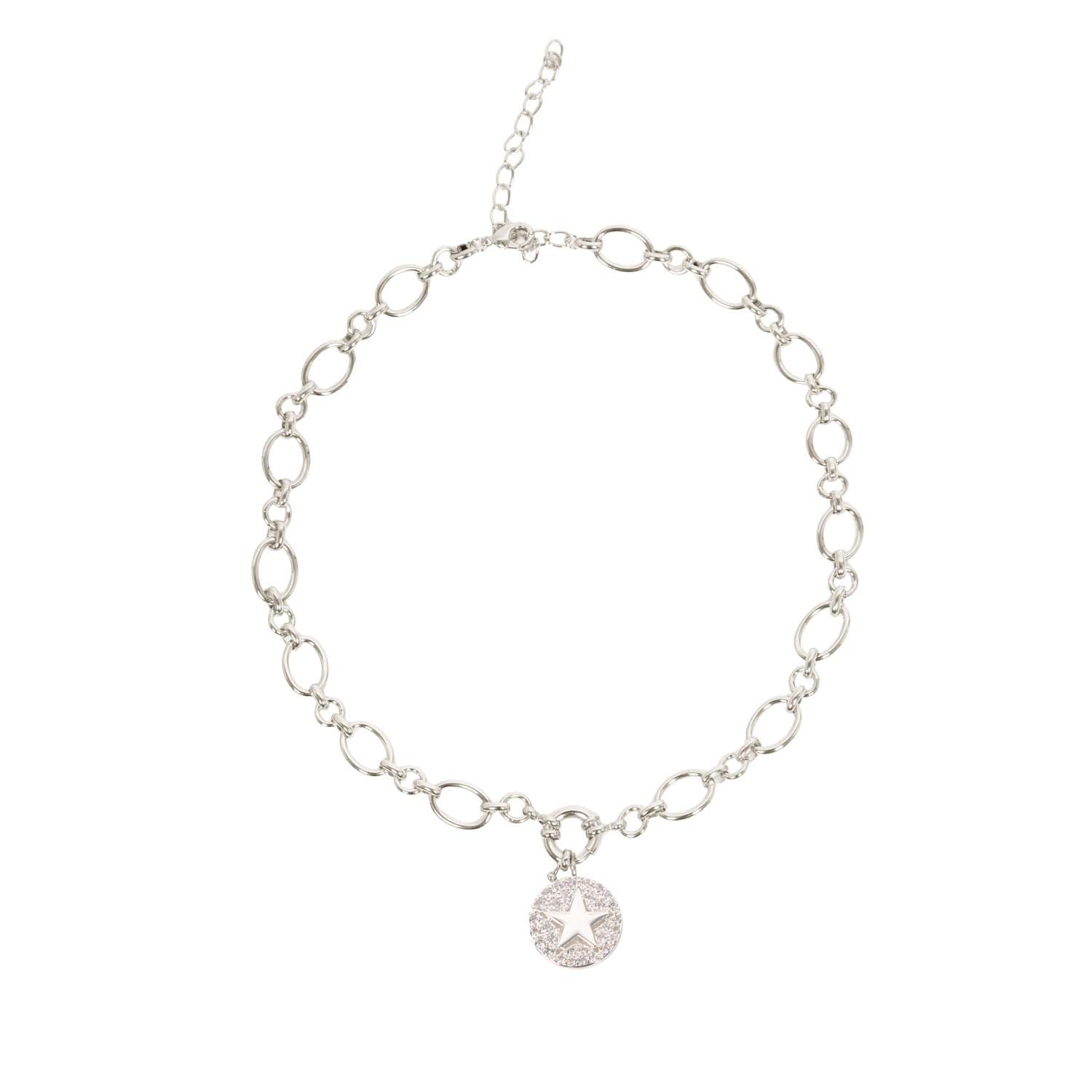 NECKLACE CHARM BUILDER + STAR CHARM SILVER PLATED