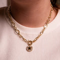 NECKLACE CHARM BUILDER + STAR CHARM 14K GOLD PLATED