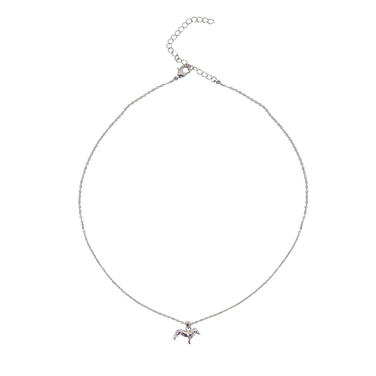 NECKLACE DOG PENDANT SILVER PLATED