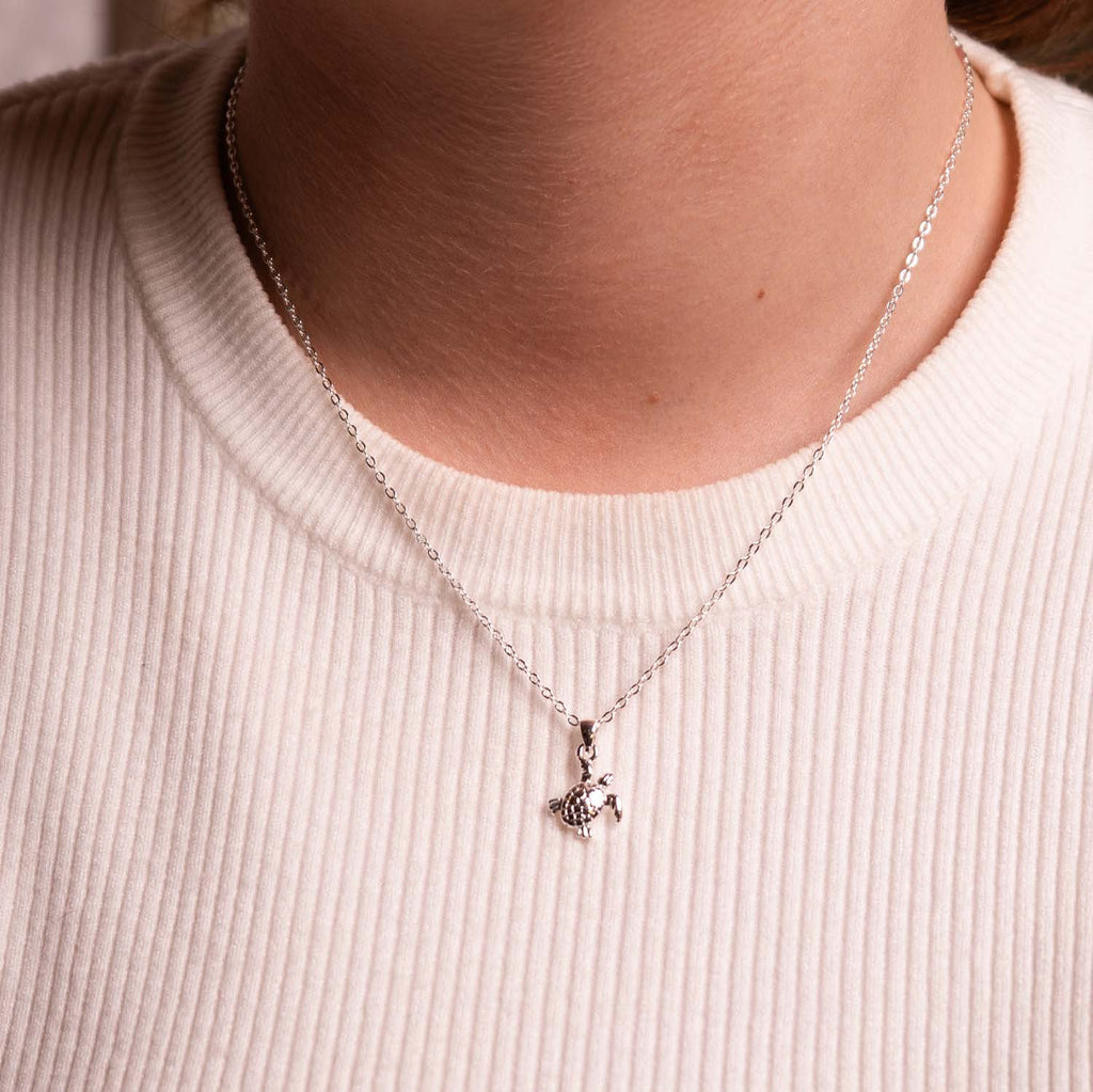 NECKLACE TURTLEPENDANT SILVER PLATED