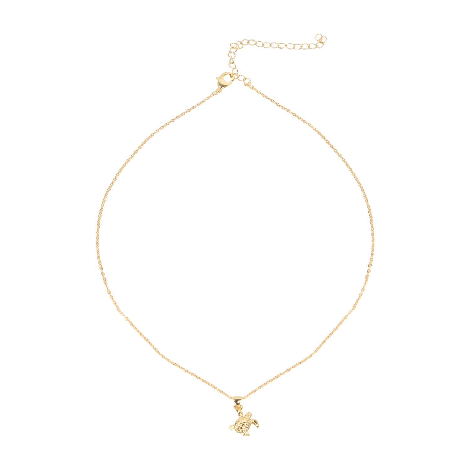NECKLACE TURTLE PENDANT GOLD PLATED