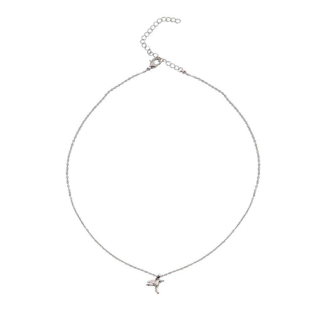 NECKLACE HUMMINGBIRD PENDANT SILVER PLATED