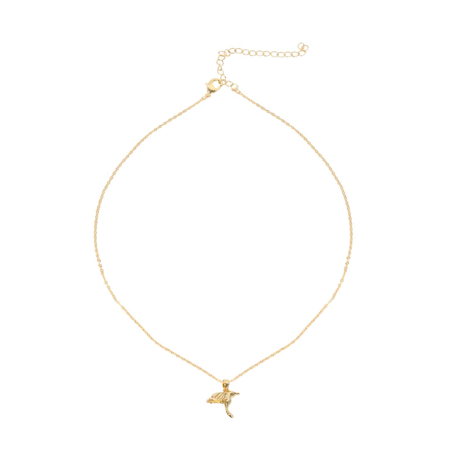 NECKLACE HUMMINGBIRD PENDANT GOLD PLATED