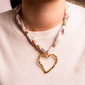 TWILLY NECKLACE OPEN HEART PENDANT 14K GOLD PLATED