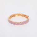ELASTICATED ENAMEL TILE BRACELET HEATHER