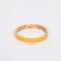 ELASTICATED ENAMEL TILE BRACELET YELLOW