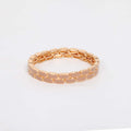 ELASTICATED ENAMEL TILE BRACELET CARAMEL