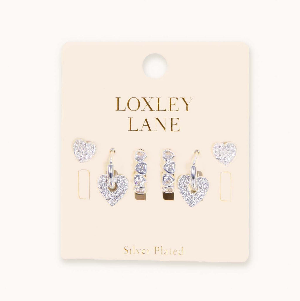 EVERYDAY EAR PARTY HEART STACK 14K GOLD PLATED