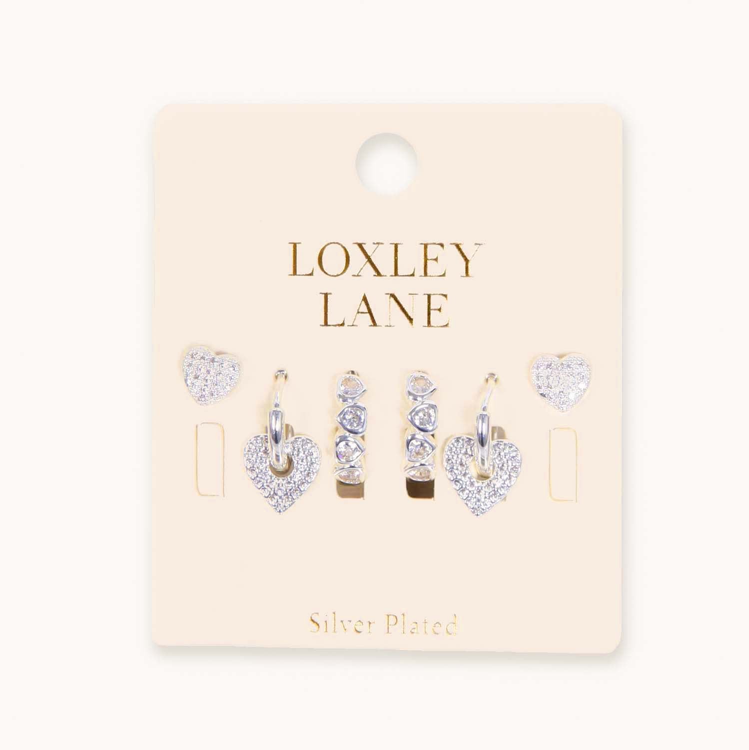 EVERYDAY EAR PARTY HEART STACK 14K GOLD PLATED