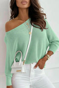 Kori Open Back Bow Jumper - Mint