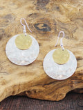 DOUBLE BEATEN DISC EARRINGS