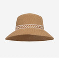 BUCKET STYLE DEEP BRIM SUMMER HAT ADJUSTABLE TAUPE