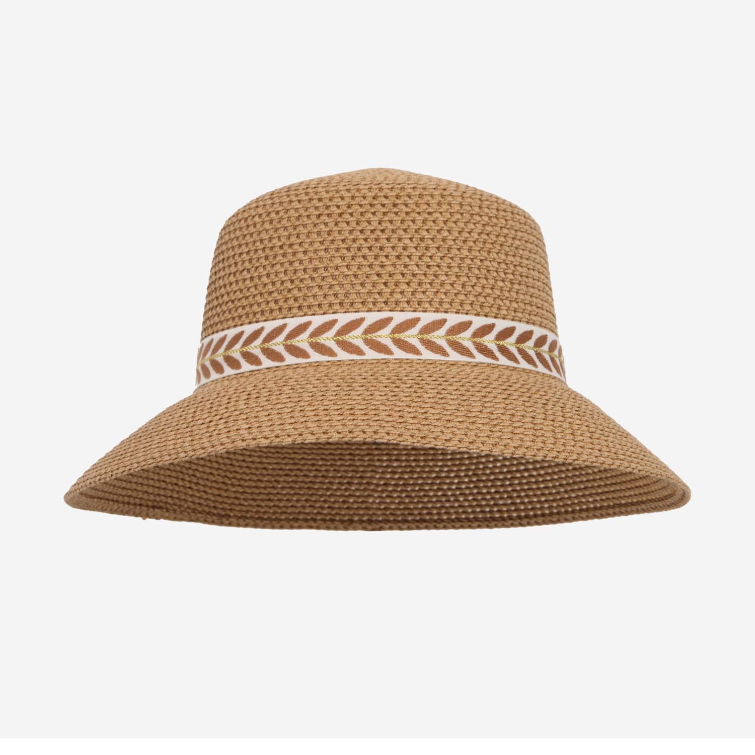 BUCKET STYLE DEEP BRIM SUMMER HAT ADJUSTABLE TAUPE