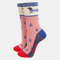 SAUSAGE DOGS SAILOR STRIPE BAMBOO SOCKS
