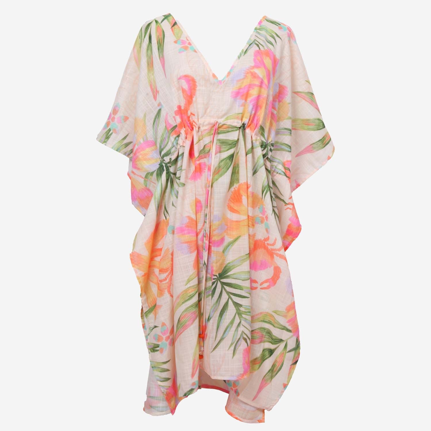 ADJUSTABLE TROPICAL KAFTAN PULL TIE DETAIL WITH GLASS BEADS 8000105