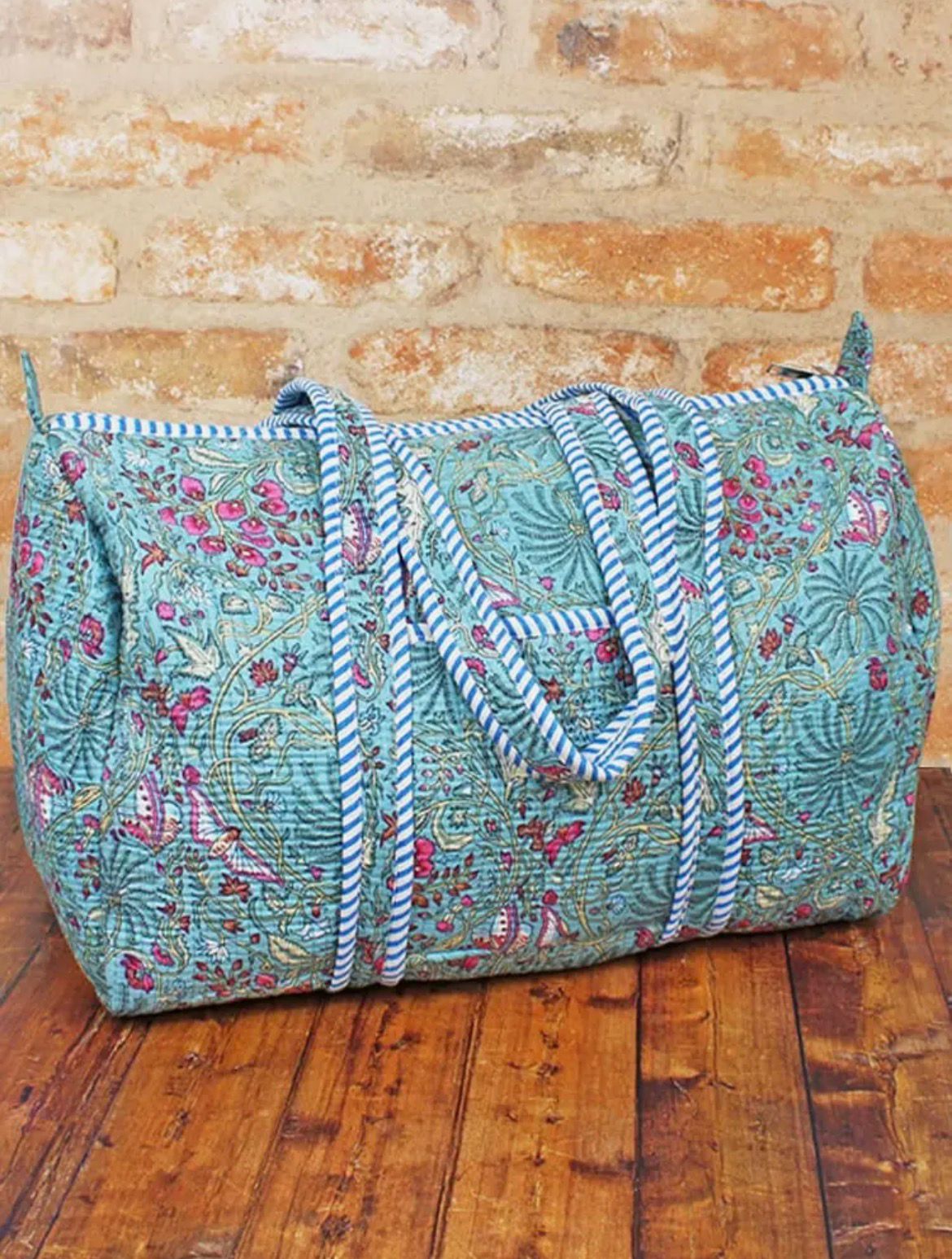 Quilted Cotton Duffle Bag