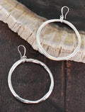 LARGE SILVER RING EARRINGS