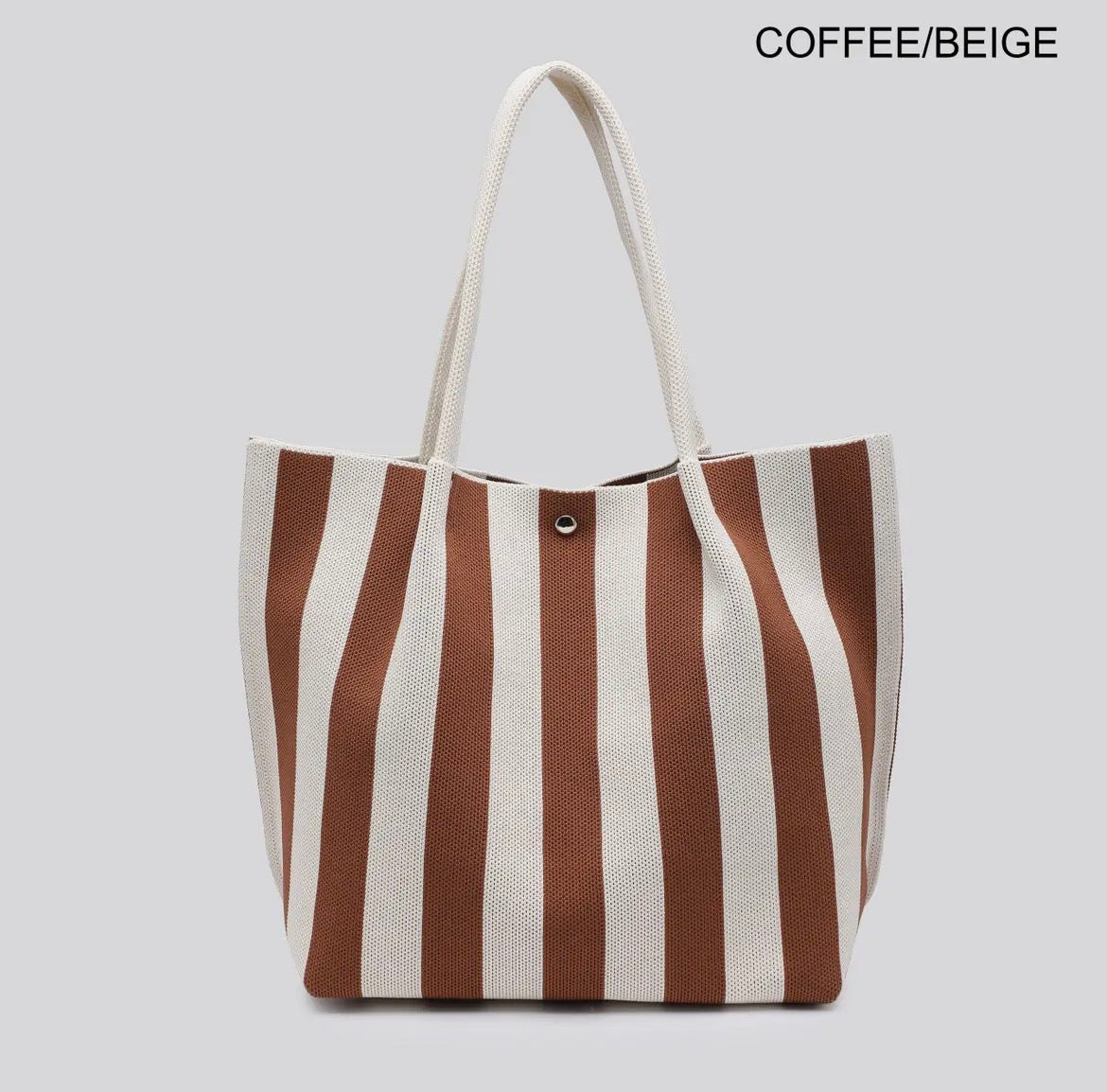 Striped Fabric Tote Bag